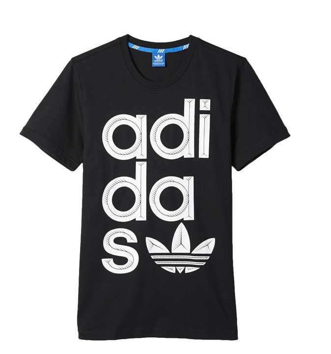 Adidas Wrap Logo Men's T-Shirt Black/White s22751 - Shunn On Deck